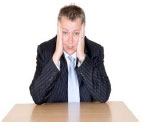 Photo of a person looking stressed