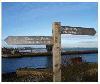Figure 5.14 Coastal footpath signpost