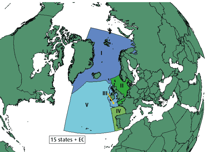 Figure 1.2 OSPAR regions