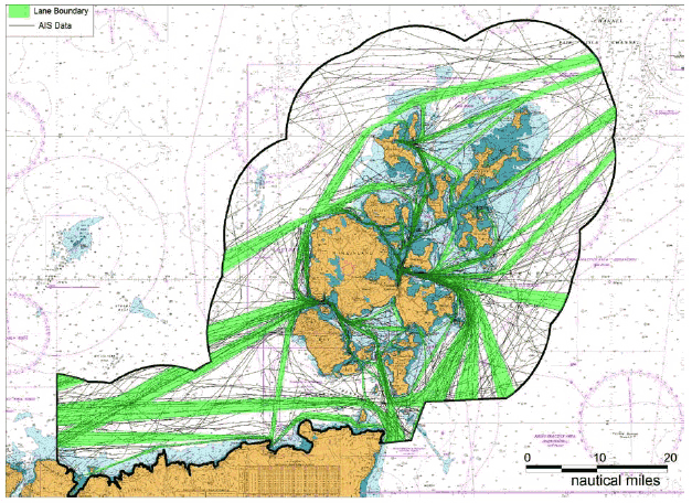 Figure 10.8 PFOW Recreational Routes and Lane Boundaries