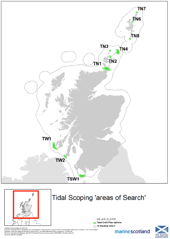 Figure 2.4: Draft Plan Options for Tidal Energy