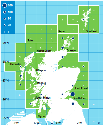 Creel Fishery Assessment Areas And Scottish Lobster Landings In 2012 (Tonnes)